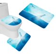 thumbnail image 1 of PUDMAD Sea Bottle and Fish 3 Piece Bathroom Rugs Set Bath Rug Contour Mat and Toilet Lid Cover, 1 of 2