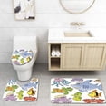 thumbnail image 1 of PUDMAD Sea Fishes and Collection 2 3 Piece Bathroom Rugs Set Bath Rug Contour Mat and Toilet Lid Cover, 1 of 2