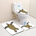 thumbnail image 1 of PUDMAD Sea Turtle 3 Piece Bathroom Rugs Set Bath Rug Contour Mat and Toilet Lid Cover, 1 of 2
