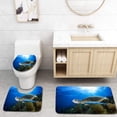 thumbnail image 1 of PUDMAD Sea Turtle 3 Piece Bathroom Rugs Set Bath Rug Contour Mat and Toilet Lid Cover, 1 of 2