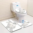 thumbnail image 1 of PUDMAD Sea Turtle 3 Piece Bathroom Rugs Set Bath Rug Contour Mat and Toilet Lid Cover, 1 of 2