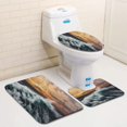 thumbnail image 1 of PUDMAD Sea Wave in Atlantic Ocean During Storm 3 Piece Bathroom Rugs Set Bath Rug Contour Mat and Toilet Lid Cover, 1 of 2