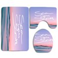 thumbnail image 1 of PUDMAD Sea You Soon 3 Piece Bathroom Rugs Set Bath Rug Contour Mat and Toilet Lid Cover, 1 of 2