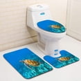 thumbnail image 1 of PUDMAD Sea turtle in ocean closeup sea turtle closeup Endange species tropical coral ree 3 Piece Bathroom Rugs Set Bath Rug Contour Mat and Toilet Lid Cover, 1 of 2