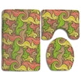 thumbnail image 1 of PUDMAD Seahorse Fish 3 Piece Bathroom Rugs Set Bath Rug Contour Mat and Toilet Lid Cover, 1 of 2