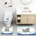 thumbnail image 1 of PUDMAD Seal on an Iceberg Cartoon 3 Piece Bathroom Rugs Set Bath Rug Contour Mat and Toilet Lid Cover, 1 of 2
