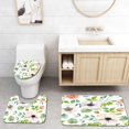 thumbnail image 1 of PUDMAD Seamless Floral 3 Piece Bathroom Rugs Set Bath Rug Contour Mat and Toilet Lid Cover, 1 of 2
