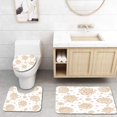 thumbnail image 1 of PUDMAD Seamless Seashells 3 Piece Bathroom Rugs Set Bath Rug Contour Mat and Toilet Lid Cover, 1 of 2