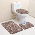 thumbnail image 1 of PUDMAD Seashells on Beach 3 Piece Bathroom Rugs Set Bath Rug Contour Mat and Toilet Lid Cover, 1 of 2