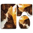 thumbnail image 1 of PUDMAD Seaside Sunset and Waves Over Tropical Wild Rocks on Beach Heaven Nature Summer Calm 3 Piece Bathroom Rugs Set Bath Rug Contour Mat and Toilet Lid Cover, 1 of 2
