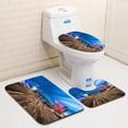 thumbnail image 1 of PUDMAD Seattle Commute Seattle Washington Skyline at Night 3 Piece Bathroom Rugs Set Bath Rug Contour Mat and Toilet Lid Cover, 1 of 2
