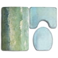 thumbnail image 1 of PUDMAD Serene Panel 3 Piece Bathroom Rugs Set Bath Rug Contour Mat and Toilet Lid Cover, 1 of 2