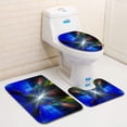 thumbnail image 1 of PUDMAD Series mainframe in a Futuristic Representation Streams 3 Piece Bathroom Rugs Set Bath Rug Contour Mat and Toilet Lid Cover, 1 of 2