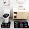 thumbnail image 1 of PUDMAD Set Shapes 3 Piece Bathroom Rugs Set Bath Rug Contour Mat and Toilet Lid Cover, 1 of 2