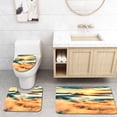 thumbnail image 1 of PUDMAD Sharp Peaks Increased from Pink Fog in Long Valley 3 Piece Bathroom Rugs Set Bath Rug Contour Mat and Toilet Lid Cover, 1 of 2