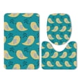 thumbnail image 1 of PUDMAD Singing Birds Notes Small Lively 3 Piece Bathroom Rugs Set Bath Rug Contour Mat and Toilet Lid Cover, 1 of 2