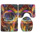 thumbnail image 1 of PUDMAD Skull 3 Piece Bathroom Rugs Set Bath Rug Contour Mat and Toilet Lid Cover, 1 of 2