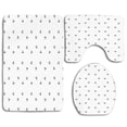 thumbnail image 1 of PUDMAD Skull Skull Artistic Backdrop Minimalistic Features Abstract Display 3 Piece Bathroom Rugs Set Bath Rug Contour Mat and Toilet Lid Cover, 1 of 2