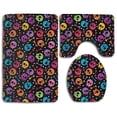 thumbnail image 1 of PUDMAD Skulls 3 Piece Bathroom Rugs Set Bath Rug Contour Mat and Toilet Lid Cover, 1 of 2