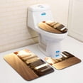 thumbnail image 1 of PUDMAD Skyline Urban Road Office Buildings at Sunset 3 Piece Bathroom Rugs Set Bath Rug Contour Mat and Toilet Lid Cover, 1 of 2