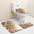 thumbnail image 1 of PUDMAD Skyline Vienna Sun 3 Piece Bathroom Rugs Set Bath Rug Contour Mat and Toilet Lid Cover, 1 of 2