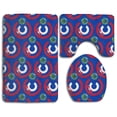 thumbnail image 1 of PUDMAD Slovakia Flag Eat Earth 3 Piece Bathroom Rugs Set Bath Rug Contour Mat and Toilet Lid Cover, 1 of 2