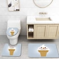 thumbnail image 1 of PUDMAD Snow Icecream 3 Piece Bathroom Rugs Set Bath Rug Contour Mat and Toilet Lid Cover, 1 of 2