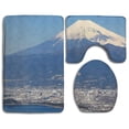 thumbnail image 1 of PUDMAD Snow Mountain Landscape 3 Piece Bathroom Rugs Set Bath Rug Contour Mat and Toilet Lid Cover, 1 of 2