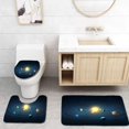 thumbnail image 1 of PUDMAD Solar System 3 Piece Bathroom Rugs Set Bath Rug Contour Mat and Toilet Lid Cover, 1 of 2