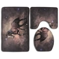 thumbnail image 1 of PUDMAD Space Horse Galaxy 3 Piece Bathroom Rugs Set Bath Rug Contour Mat and Toilet Lid Cover, 1 of 2