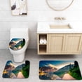 thumbnail image 1 of PUDMAD Spectacular Romantic Place Typical Wooden Boats on Alpine Lake Lago di Braies Braies 3 Piece Bathroom Rugs Set Bath Rug Contour Mat and Toilet Lid Cover, 1 of 2