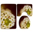thumbnail image 1 of PUDMAD Spider On A White Flower 3 Piece Bathroom Rugs Set Bath Rug Contour Mat and Toilet Lid Cover, 1 of 2