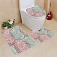 thumbnail image 1 of PUDMAD Spiral 3 Piece Bathroom Rugs Set Bath Rug Contour Mat and Toilet Lid Cover, 1 of 2