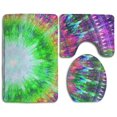 thumbnail image 1 of PUDMAD Spiral Tie Dye 3 Piece Bathroom Rugs Set Bath Rug Contour Mat and Toilet Lid Cover, 1 of 2