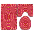 thumbnail image 1 of PUDMAD Spires Pop Produced Figural Expanding Shady Lines Nested Shape 3 Piece Bathroom Rugs Set Bath Rug Contour Mat and Toilet Lid Cover, 1 of 2
