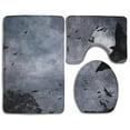 thumbnail image 1 of PUDMAD Spooky Bats Halloween 3 Piece Bathroom Rugs Set Bath Rug Contour Mat and Toilet Lid Cover, 1 of 2