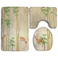 thumbnail image 1 of PUDMAD Spotted Deers 3 Piece Bathroom Rugs Set Bath Rug Contour Mat and Toilet Lid Cover, 1 of 2