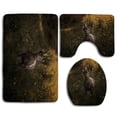 thumbnail image 1 of PUDMAD Spring Deer Elf Forest 3 Piece Bathroom Rugs Set Bath Rug Contour Mat and Toilet Lid Cover, 1 of 2
