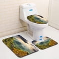 thumbnail image 1 of PUDMAD Spring Forest Mountain Landscape Slovakia 3 Piece Bathroom Rugs Set Bath Rug Contour Mat and Toilet Lid Cover, 1 of 2