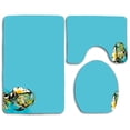 thumbnail image 1 of PUDMAD Spring Girl 3 Piece Bathroom Rugs Set Bath Rug Contour Mat and Toilet Lid Cover, 1 of 2