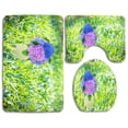 thumbnail image 1 of PUDMAD Spring Hydrangea Bouquet in a Vase 3 Piece Bathroom Rugs Set Bath Rug Contour Mat and Toilet Lid Cover, 1 of 2