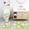 thumbnail image 1 of PUDMAD Spring Leaves Seamless 3 Piece Bathroom Rugs Set Bath Rug Contour Mat and Toilet Lid Cover, 1 of 2