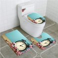 thumbnail image 1 of PUDMAD Spring Time Change 3 Piece Bathroom Rugs Set Bath Rug Contour Mat and Toilet Lid Cover, 1 of 2