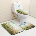 thumbnail image 1 of PUDMAD Sprout Growing 3 Piece Bathroom Rugs Set Bath Rug Contour Mat and Toilet Lid Cover, 1 of 2