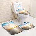 thumbnail image 1 of PUDMAD Square Floor Sky at Sunset 3 Piece Bathroom Rugs Set Bath Rug Contour Mat and Toilet Lid Cover, 1 of 2