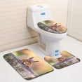 thumbnail image 1 of PUDMAD Squirrel Cant Believe his Luck 3 Piece Bathroom Rugs Set Bath Rug Contour Mat and Toilet Lid Cover, 1 of 2
