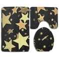 thumbnail image 1 of PUDMAD Star Flying 3 Piece Bathroom Rugs Set Bath Rug Contour Mat and Toilet Lid Cover, 1 of 2