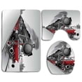 thumbnail image 1 of PUDMAD Steam Engine Locomotive Red Black Train Headlights on Steel Railway Track Graphic 3 Piece Bathroom Rugs Set Bath Rug Contour Mat and Toilet Lid Cover, 1 of 2