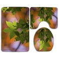 thumbnail image 1 of PUDMAD Still Green 3 Piece Bathroom Rugs Set Bath Rug Contour Mat and Toilet Lid Cover, 1 of 2
