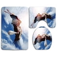 thumbnail image 1 of PUDMAD Stork Carrying Baby 3 Piece Bathroom Rugs Set Bath Rug Contour Mat and Toilet Lid Cover, 1 of 2